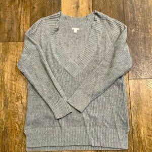 Grey BP sweater deep v-neck